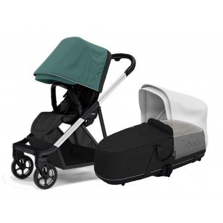 Pack Coche THULE Shine Mallard Green + Bassinet