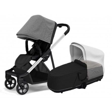 Pack Coche THULE Shine Grey Melange  + Bassinet